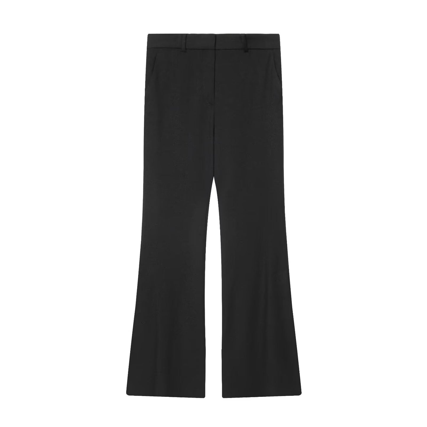 Retro jasje en broek met wijde pijpen lage taille set