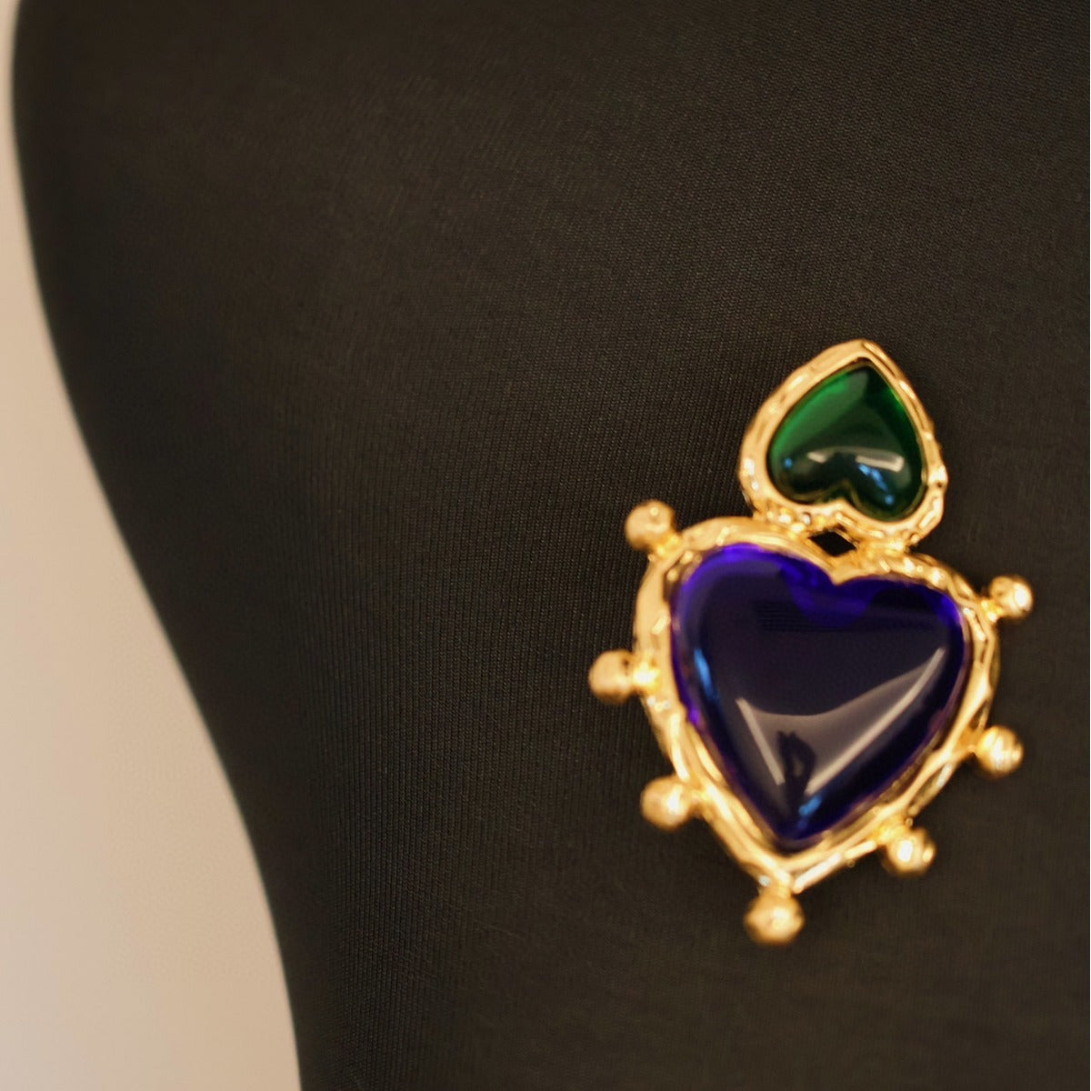 Geglazuurde hoogwaardige retro niche oorbellen of halsketting met (broche) hanger