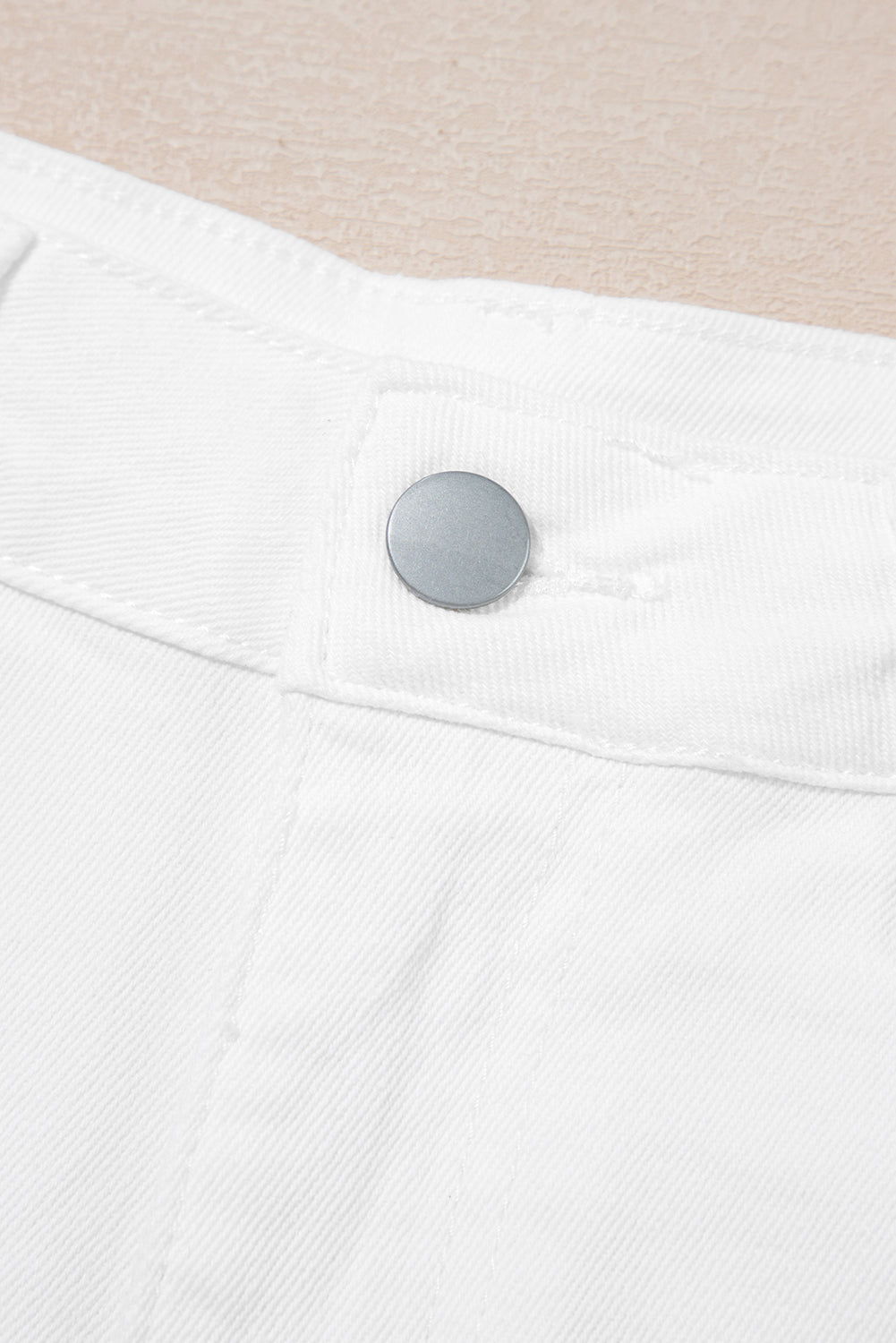 Denim shorts met geschulpte zoom