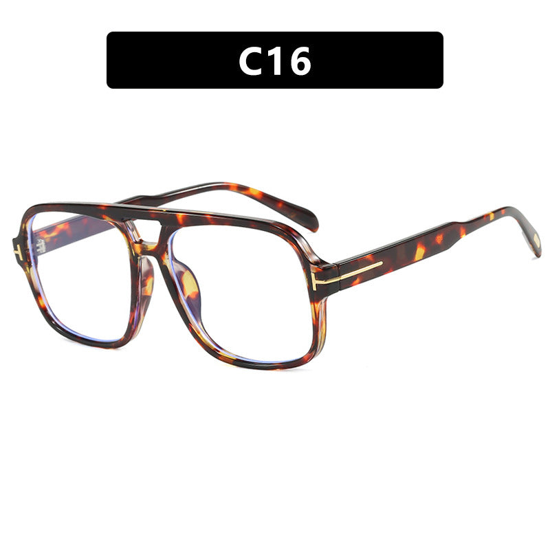 Hoogwaardige pilot retro zonnebril met dubbele lens unisex