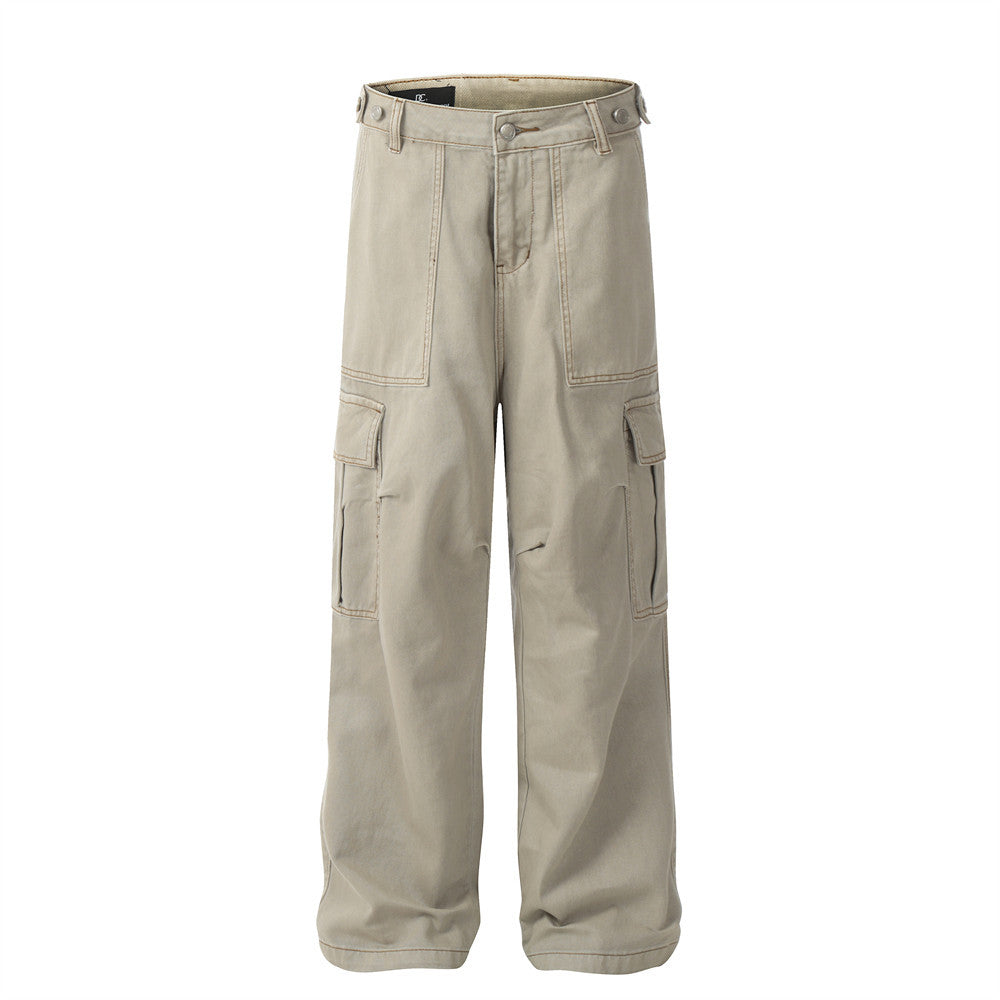 Loose denim pants