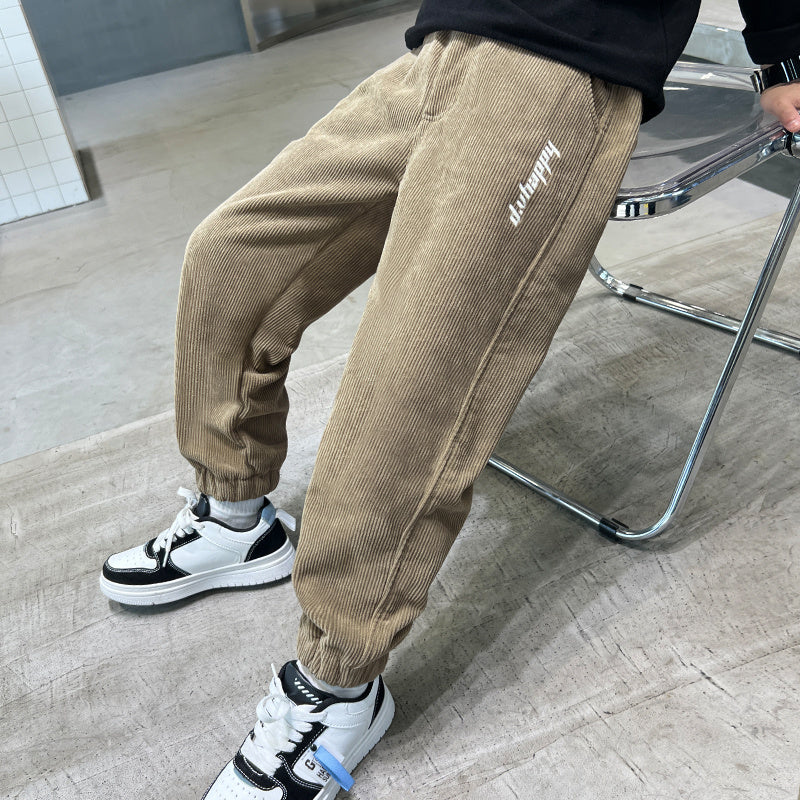 Trendy Corduroy Jongens Joggers