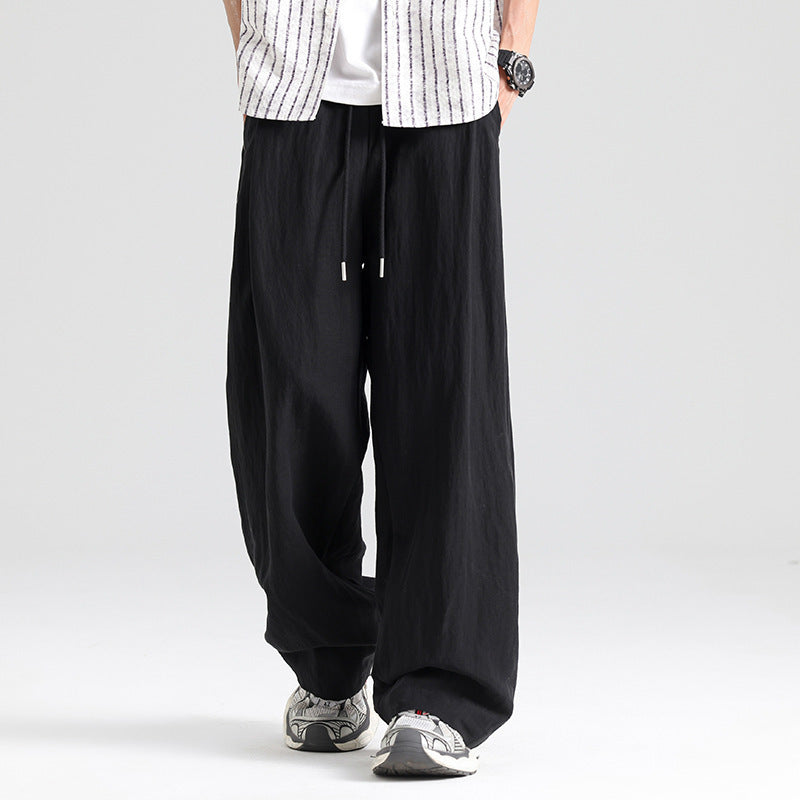 Men's Linen Blend Casual Straight Leg Pants