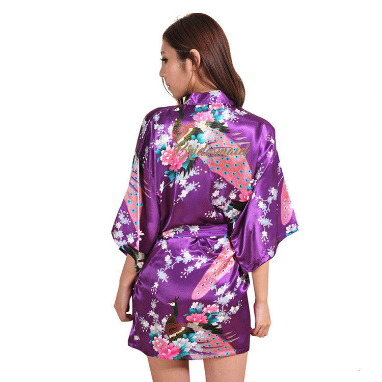 Bruidsmeisjes make-up kimono duster