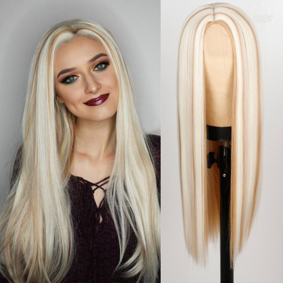 Synthetic Lace Wig Fade Long Straight Hair