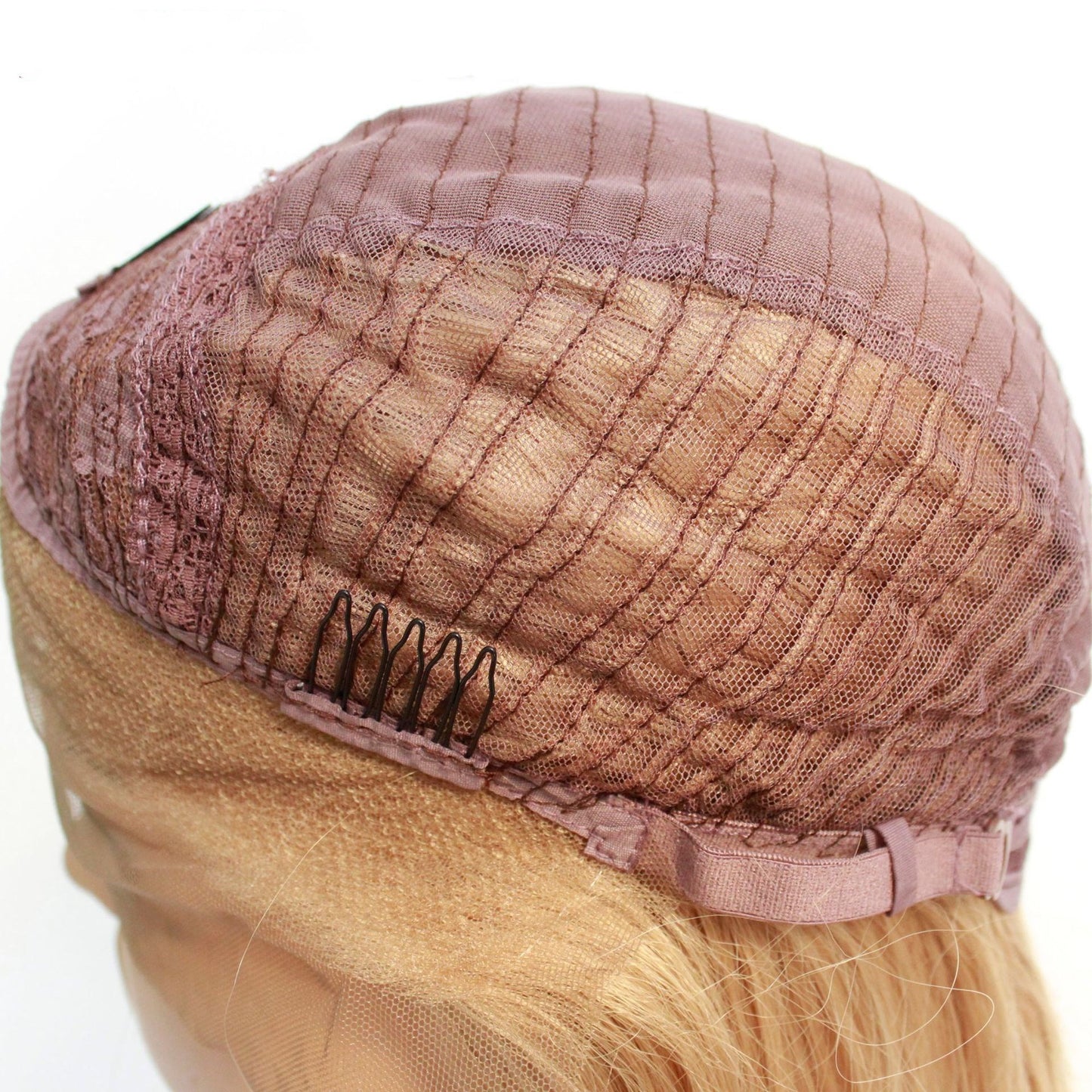 Synthetic golden lace wig