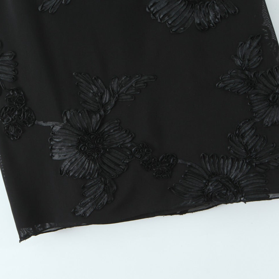 Elegant Classic 3D Flower Corset Dress with Steel Boning Women's Dress