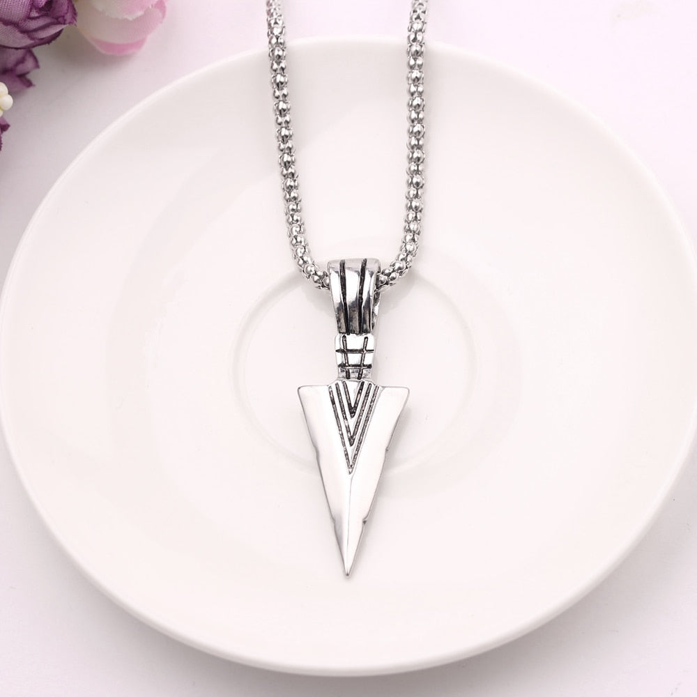 Herenketting in matzwart met pijlhanger