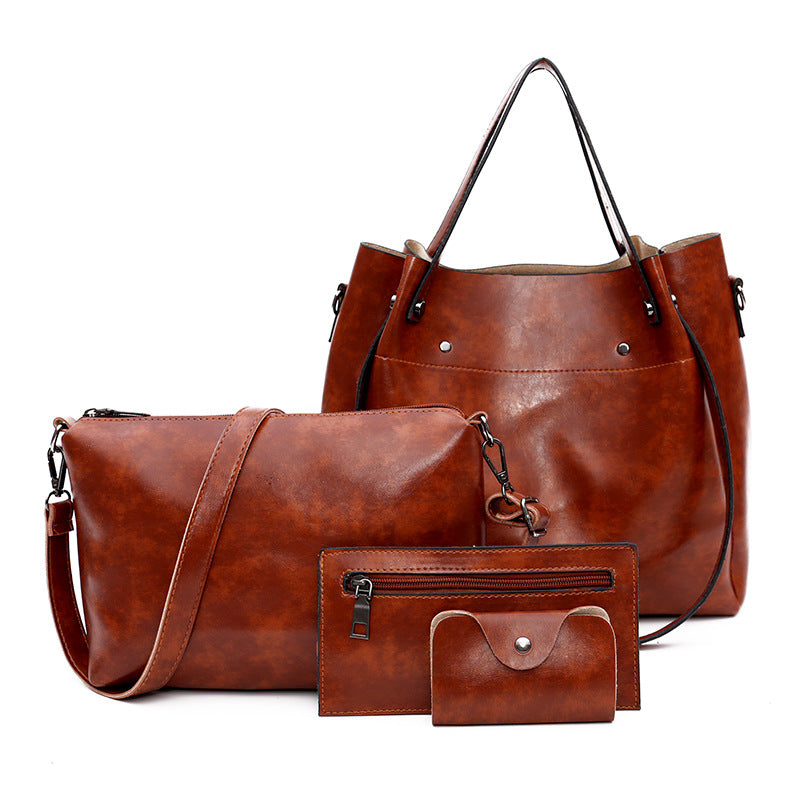 Wooden Handbag Four-Piece Set