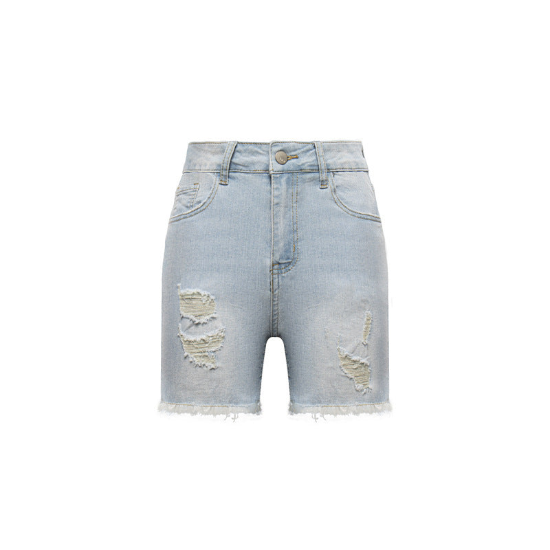 Amerikaanse hoge taille denim shorts voor dames