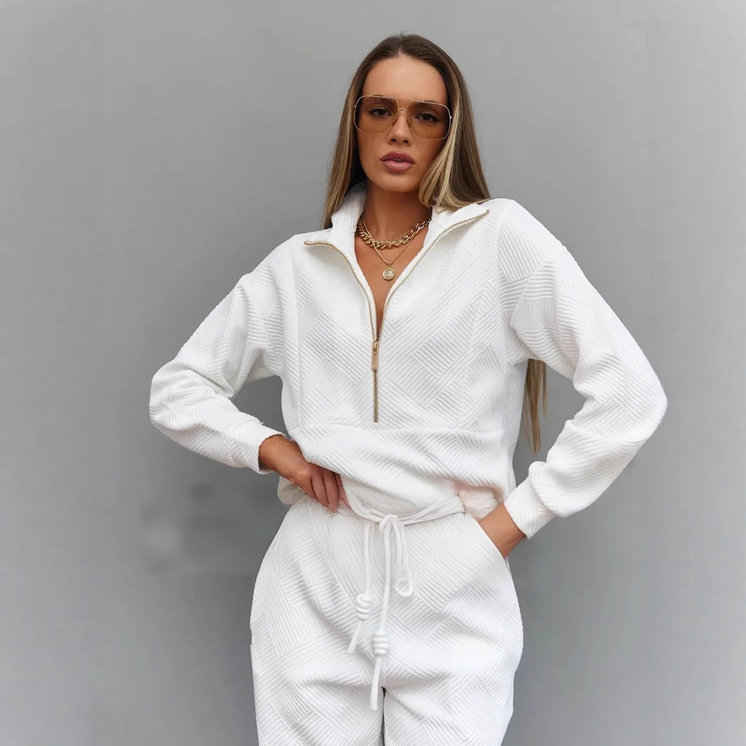 Losse rits top trekkoord broek tweedelig set