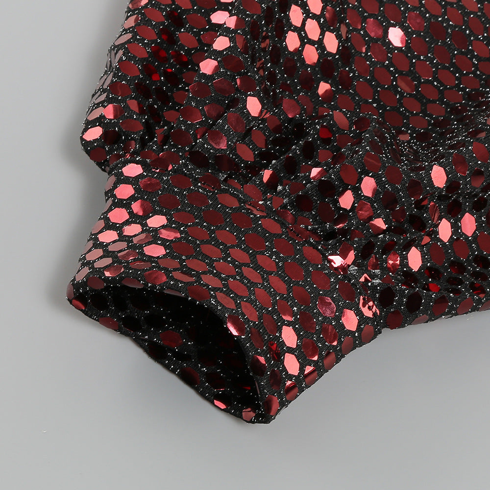 Sexy One-shoulder paillettenjurk