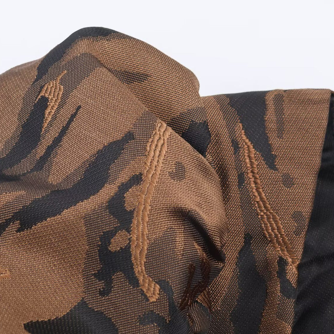 Chique vintage stijl geweven jacquard midi-jurk met hoge taille en uitlopende rok