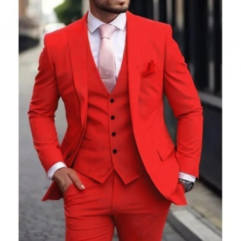 Mens Three Piece Suit Set