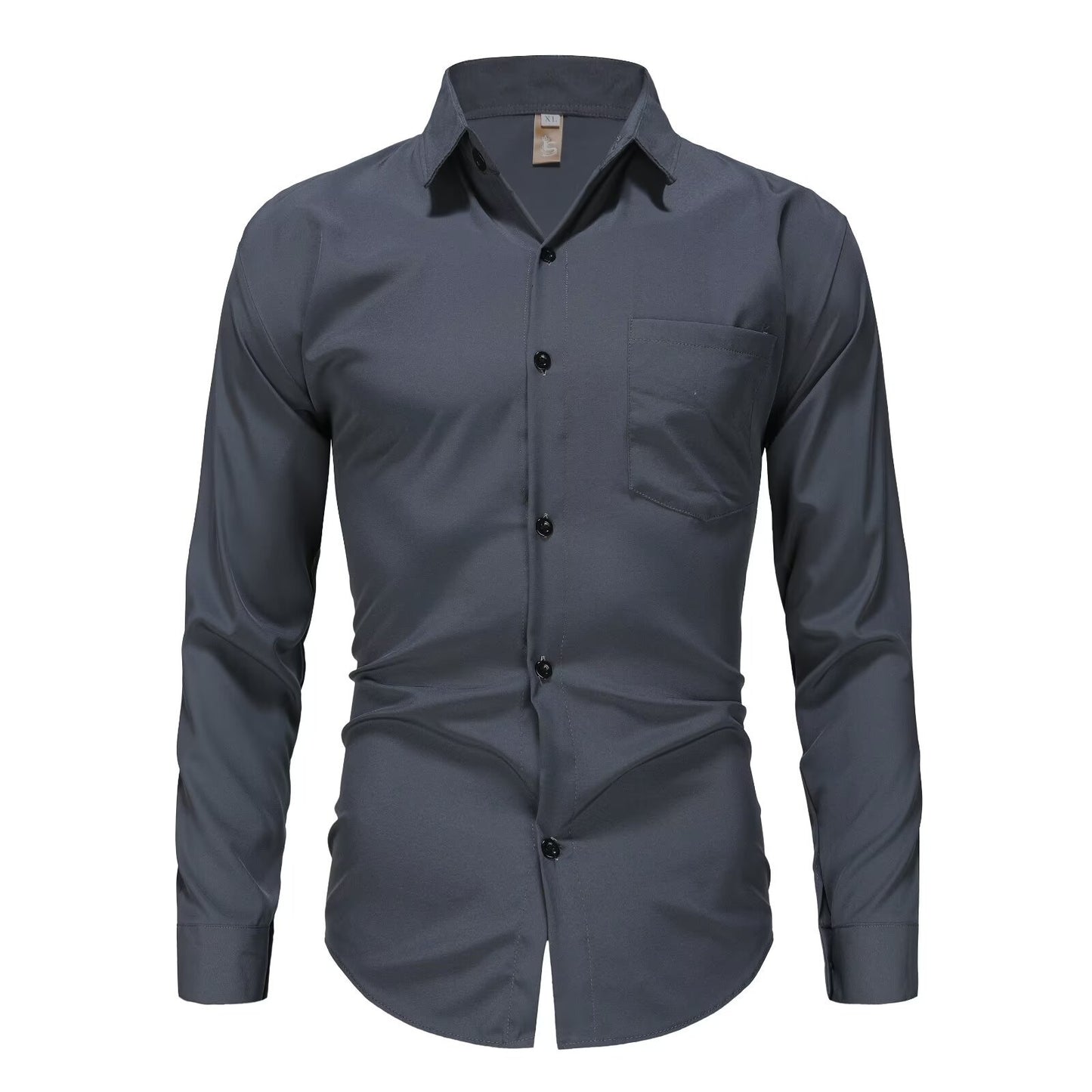 Spring and summer slim fit youth versatile shirt for men