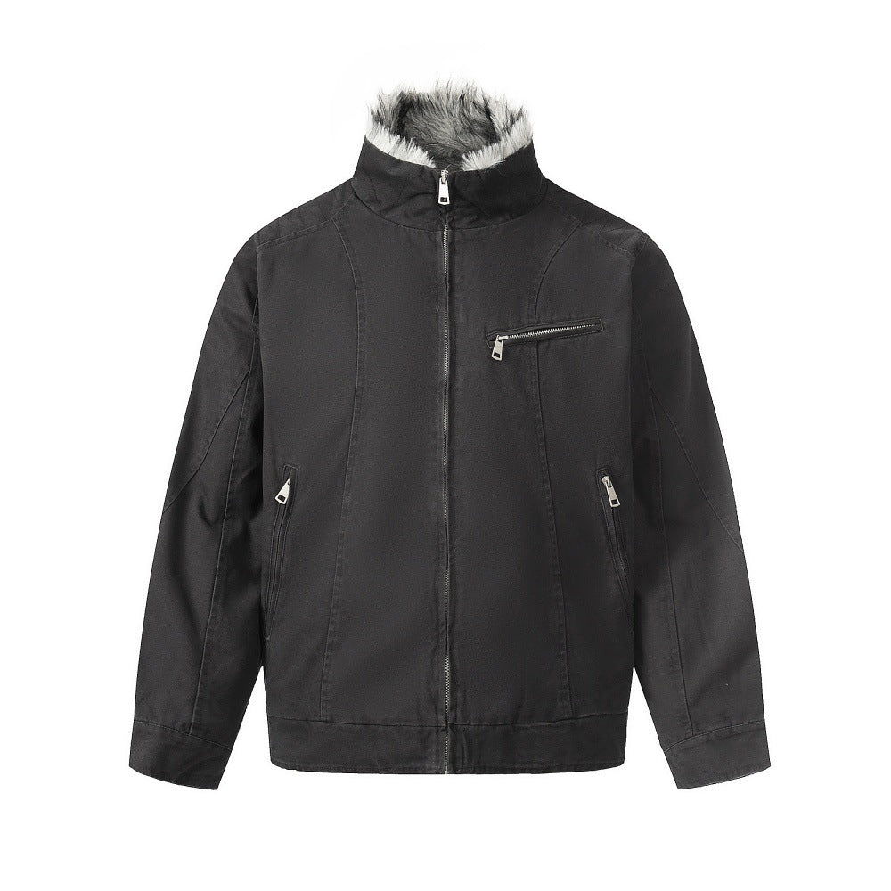 Mountain carving katoenen jacket met imitatiebont
