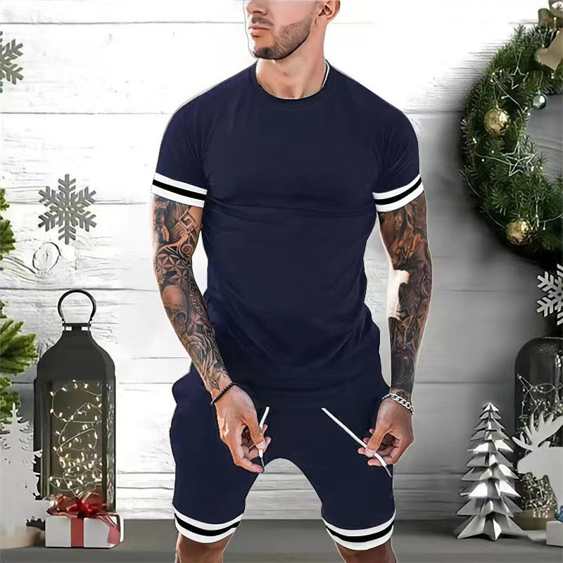 Short sleeved shorts two-piece sports and leisure set