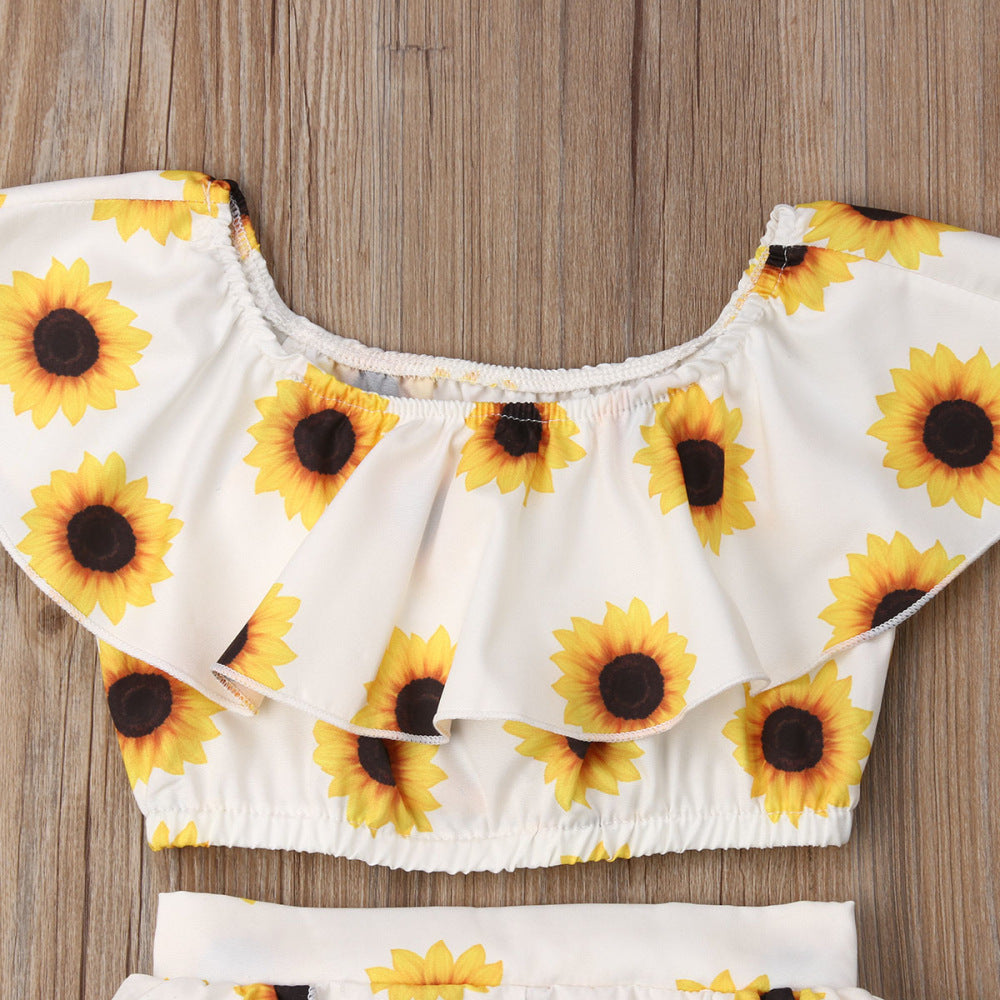 3-Delig Baby's / Meisjes Set Met Zonnebloemenprint