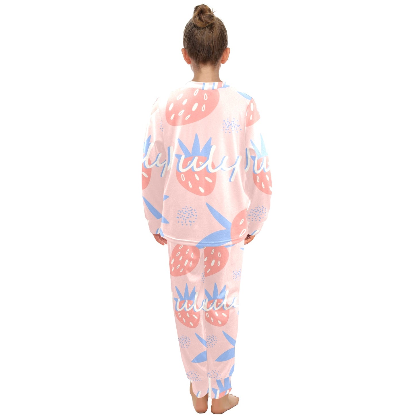 Big Girls' Crew Neck Long Pajama Set (Sets 18)