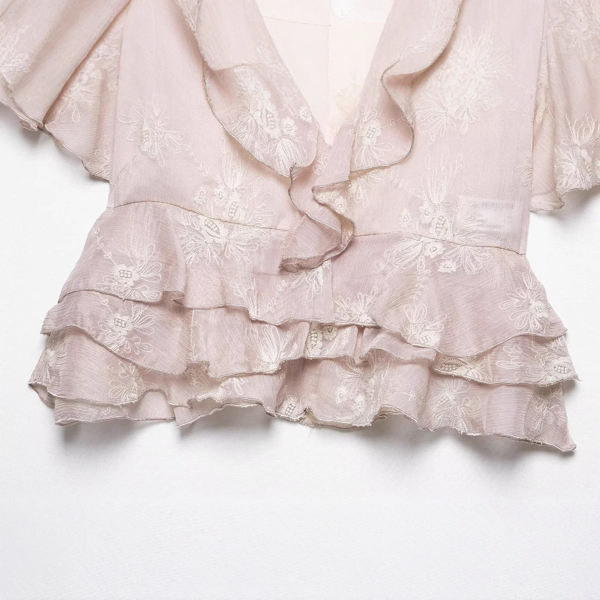 Women's Layered Decorative Embroidered Top
