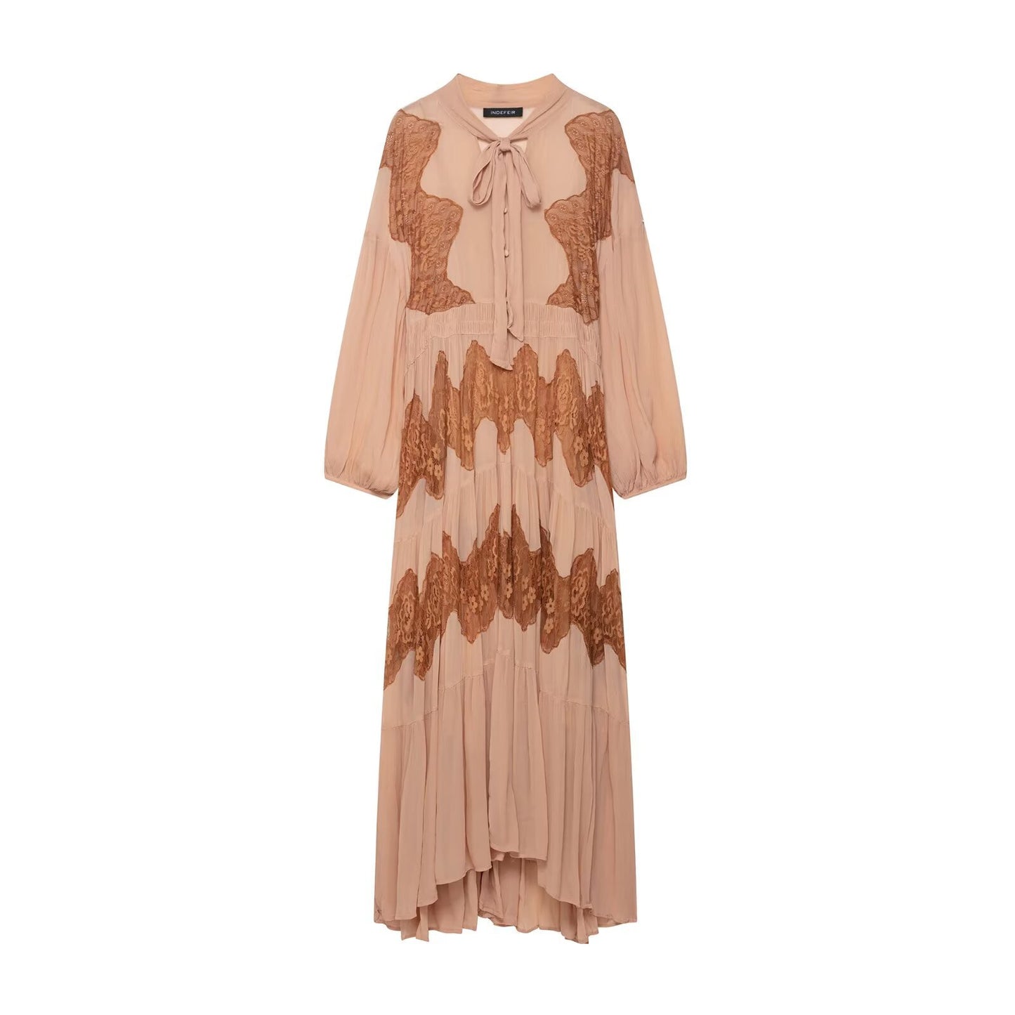 Bow stitch lace dress