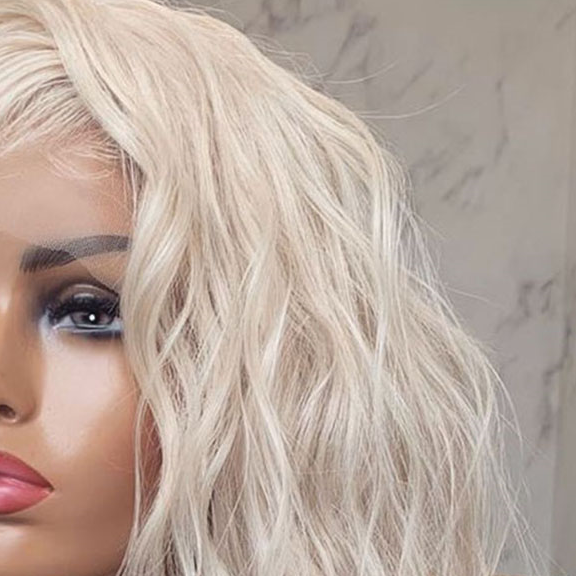 60# Synthetische lace wig tot op de schouders
