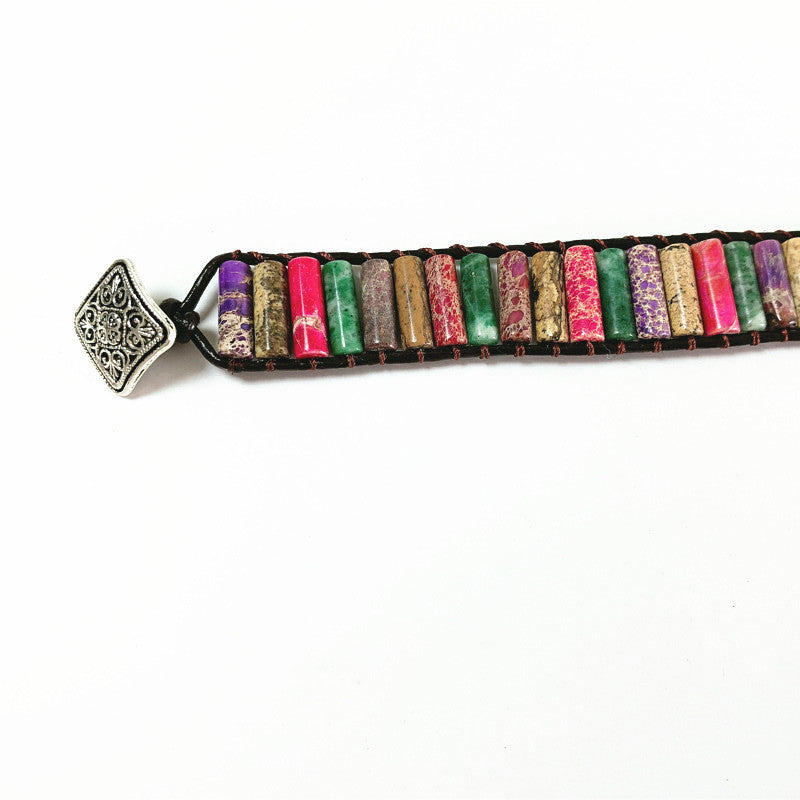 Bohemian stijl enkelvoudig geweven armband