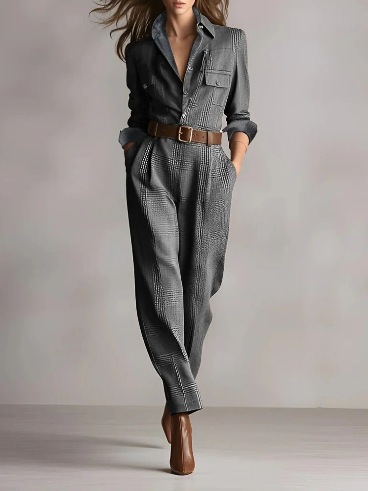 Classic Retro Plaid Jumpsuit