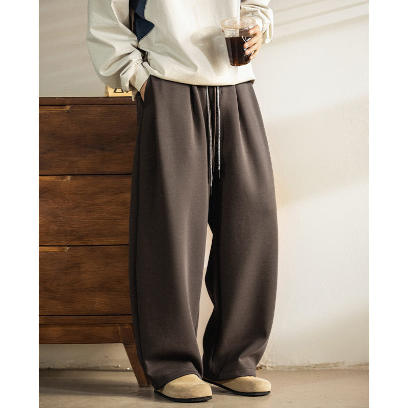 Japanse retro geplooide casual joggingbroek met trekkoord