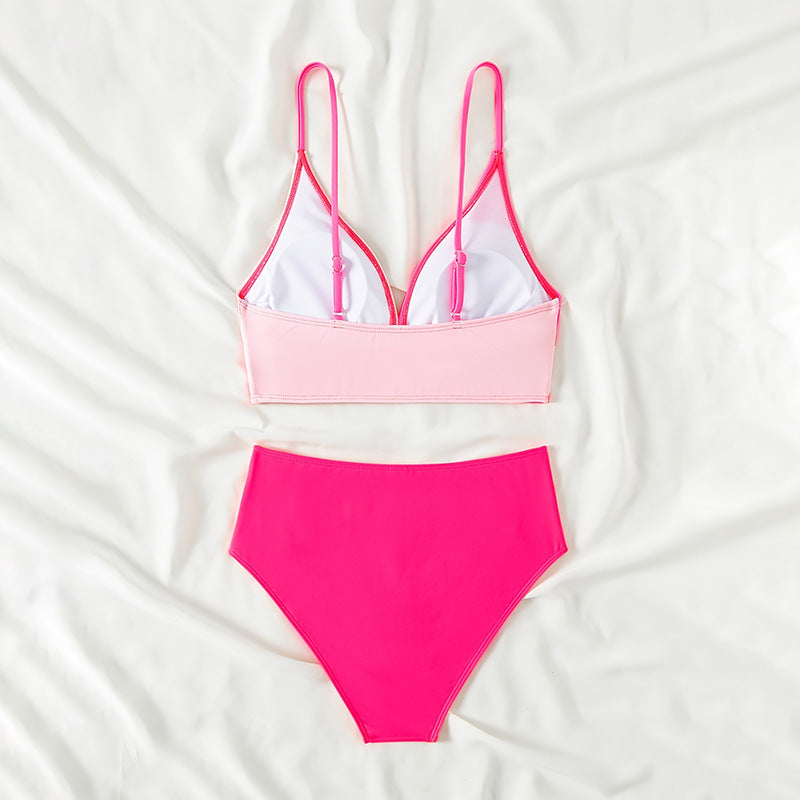 Strap Bikini Swimwear for Women, Elegant Beach Hot Spring Bathing Suit