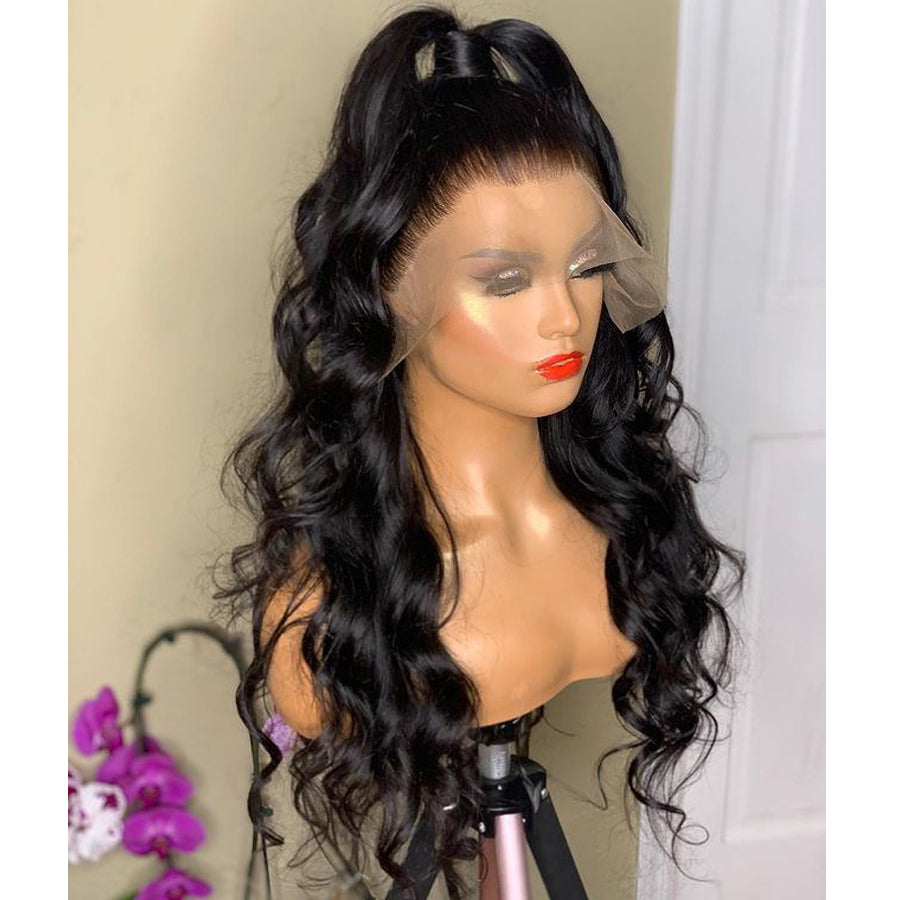 Synthetische lace wig met grote krullen