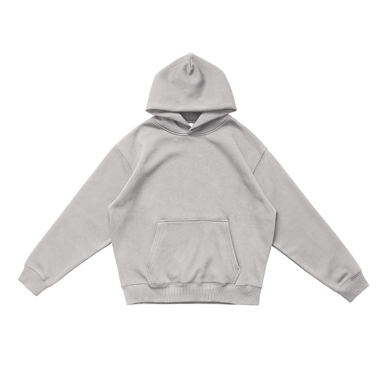 Thick-fabric hooded sweatshirt