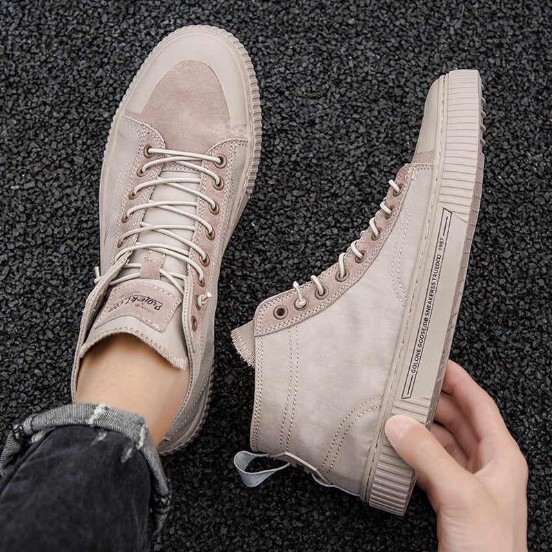 Hoge leren sneakers heren