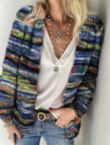 Womens Loose Fit Knitted Cardigan