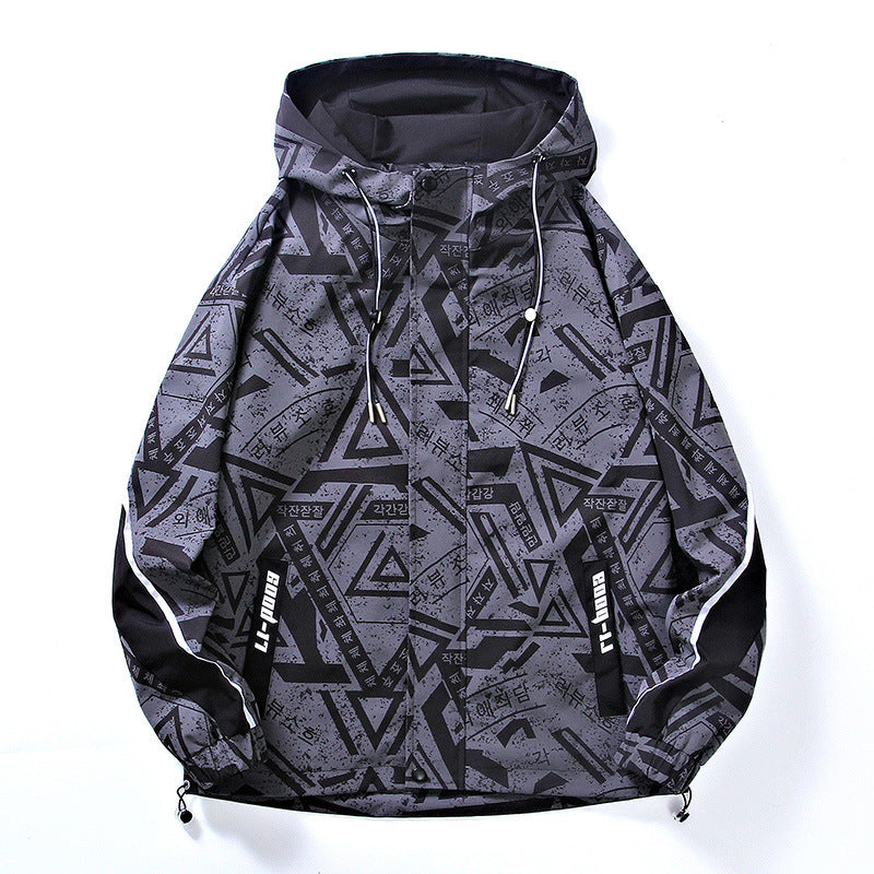 Trendy heren jas met print