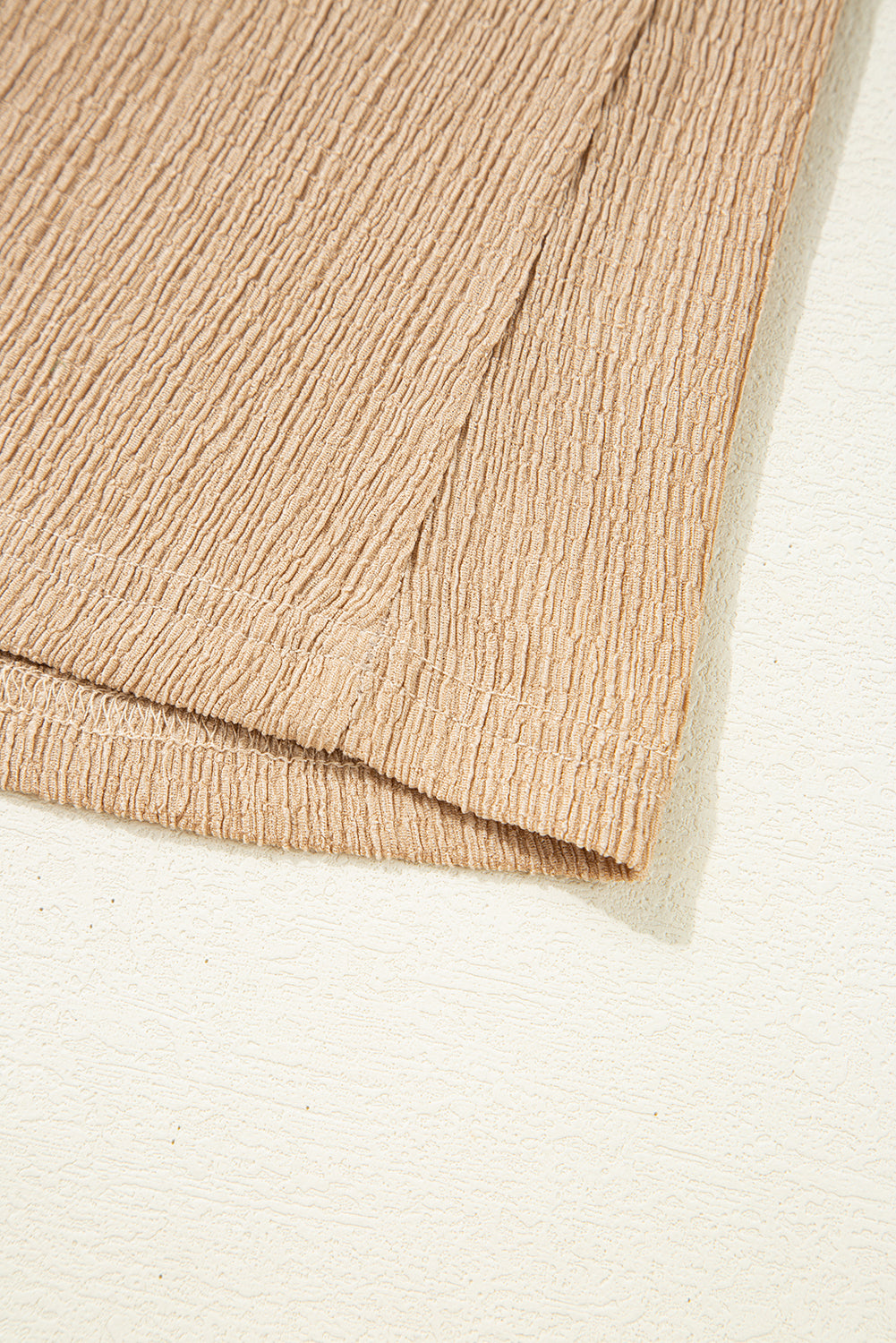 Mouwloze top met ruches en textuur