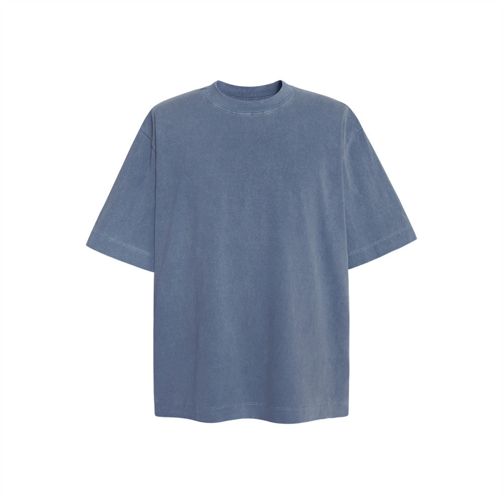Simple solid color t-shirt short sleeved