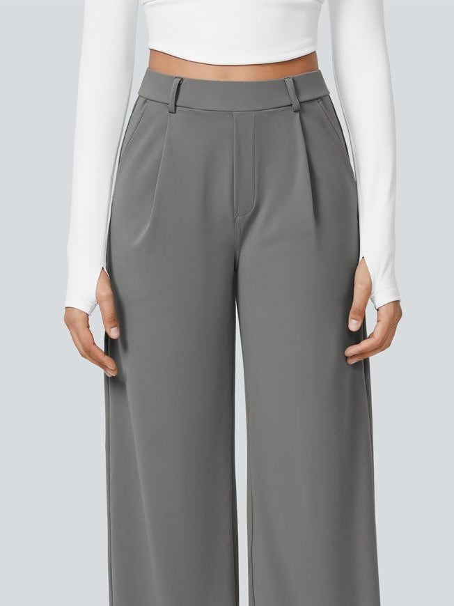 High waist suit pants stretch pants breathable comfortable casual pants women