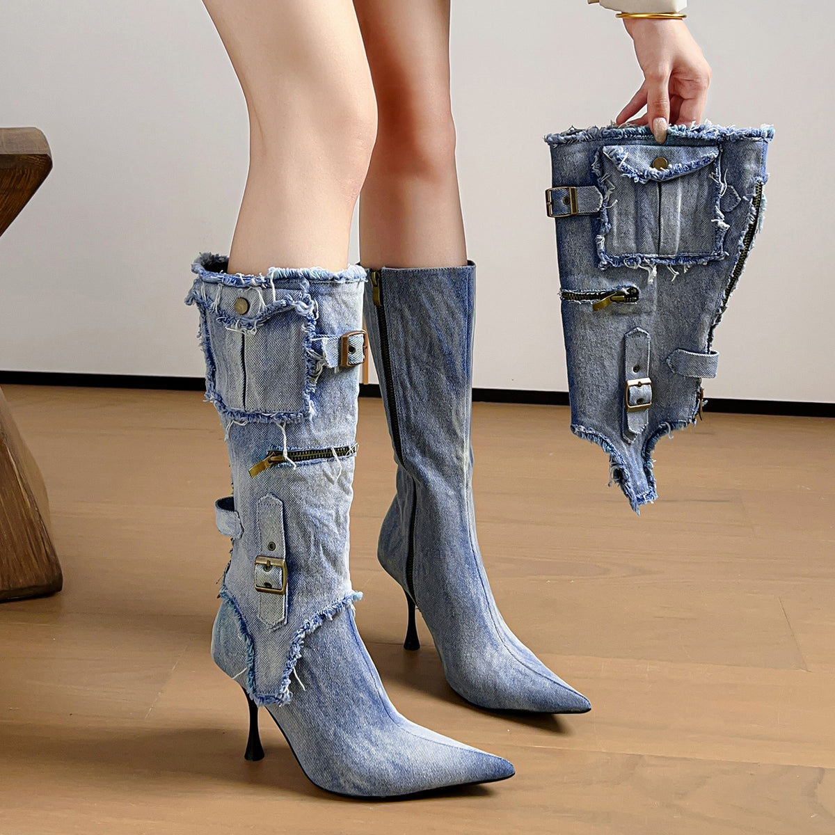 Vintage Buckle Boots