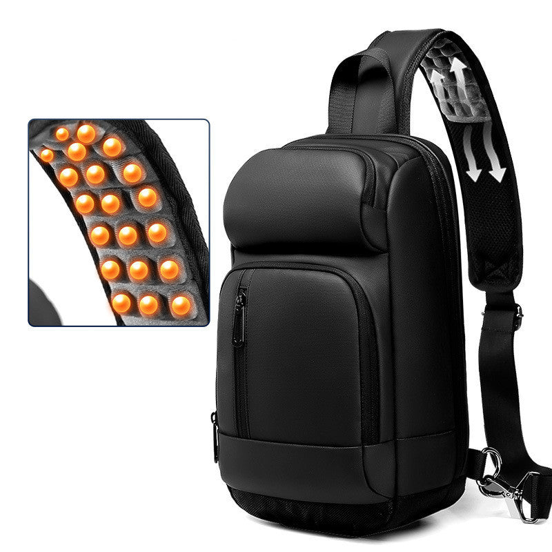 Trendy schoudertas voor mannen met USB-lader