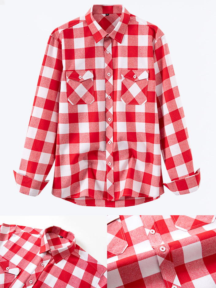 Classic Plaid Long Sleeve Shirt for Men