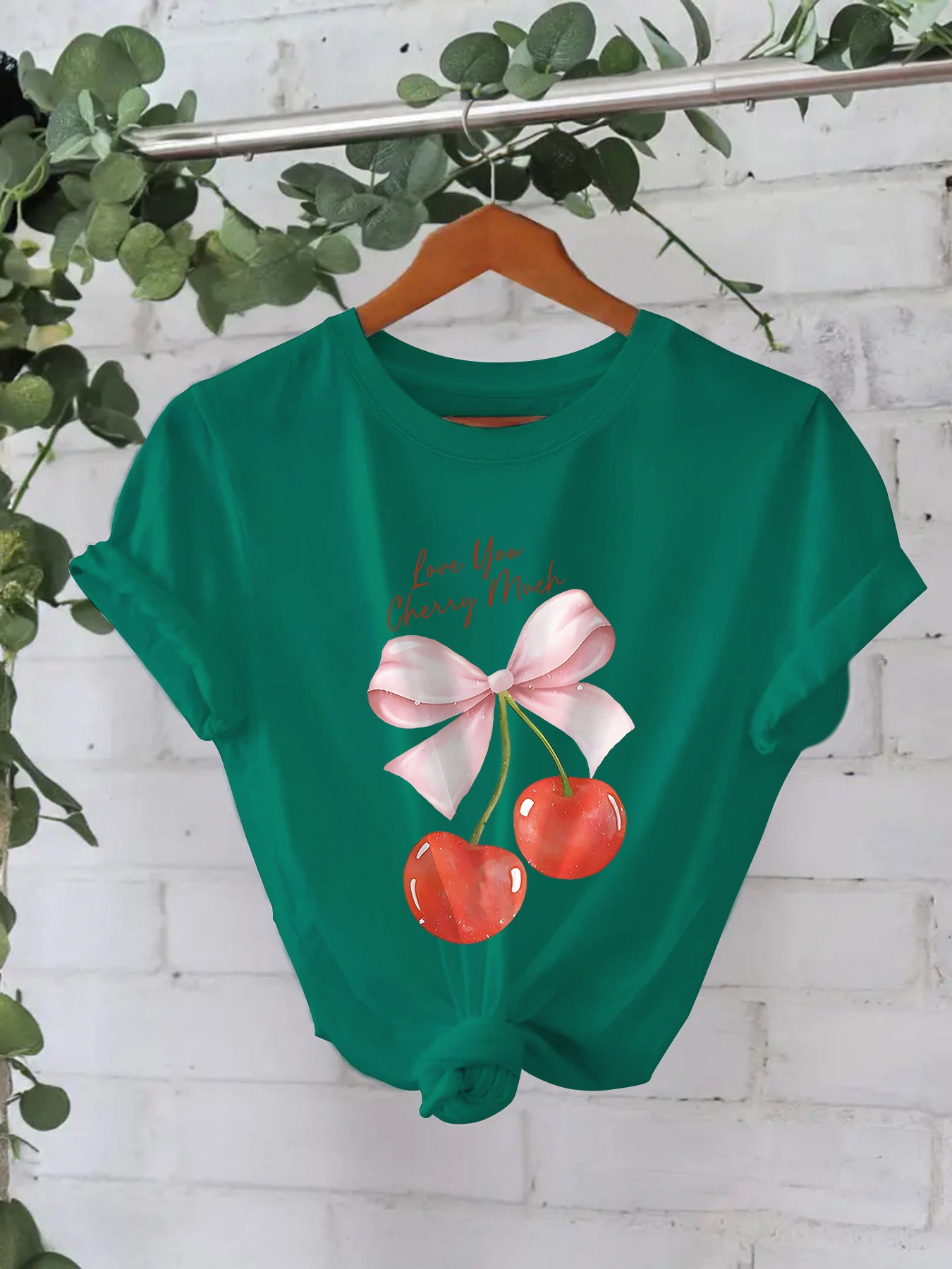 Cherry printed pure cotton top