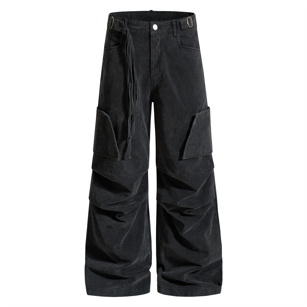 Pleated wide leg pants