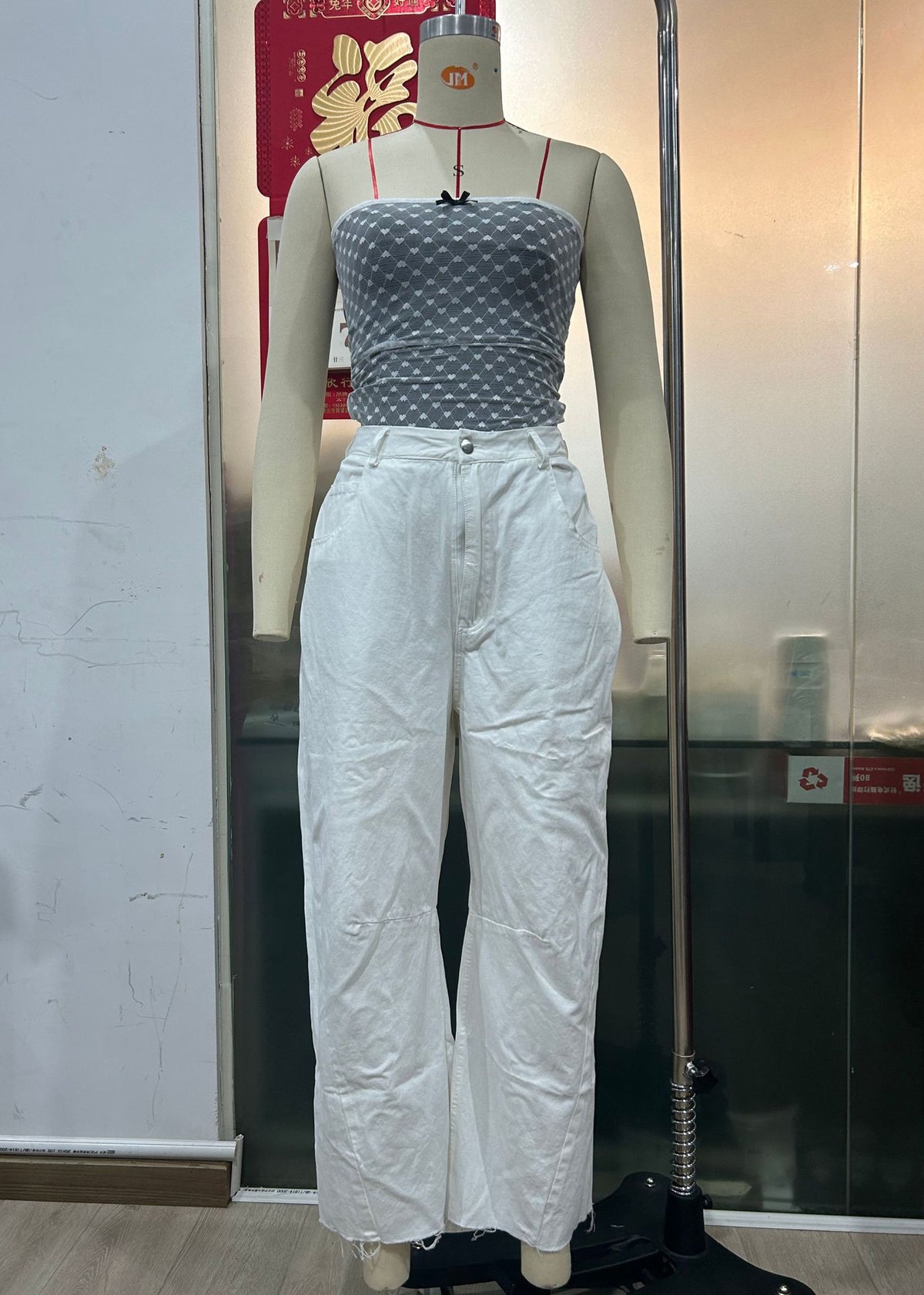 Straight-Leg Sickle Pants Jeans New Multicolor Nine-Point Pants Casual Wide Leg Pants