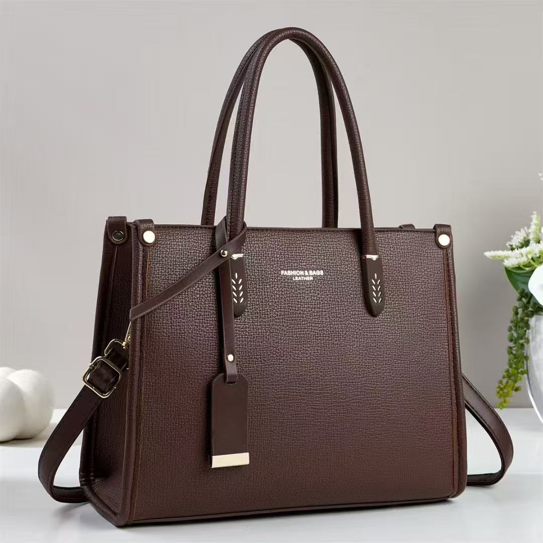 Large Capacity Elegant Soft Leather Handbag Crossbody Shoulder Bag