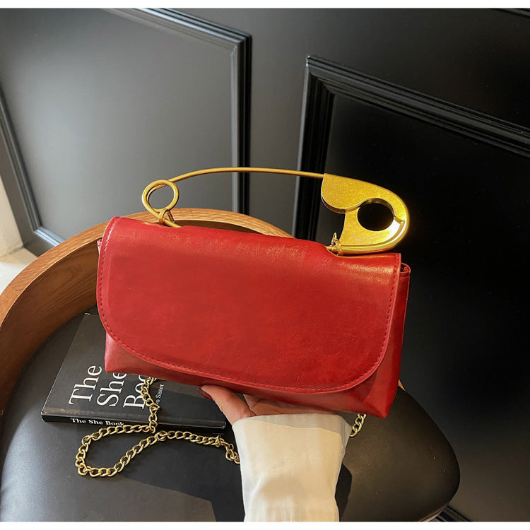 Distinctive Creative Large Pin Womens Crossbody Small Bag