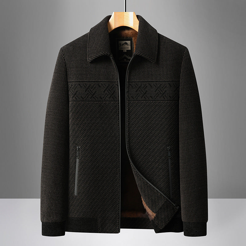 Men's chiffon thick-necked blazer