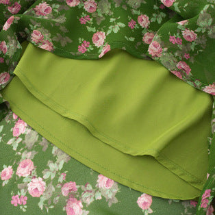 Sexy halterjurk met bloemenprint