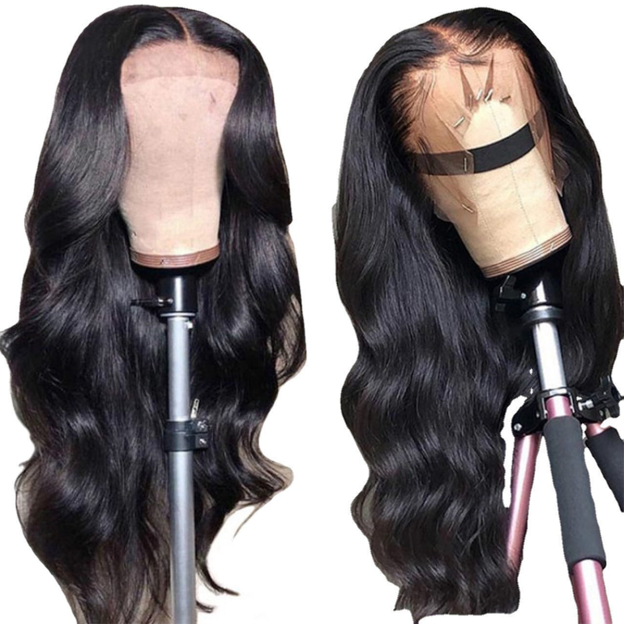 Medium Part Long Curly Synthetic Wig with Large Waves