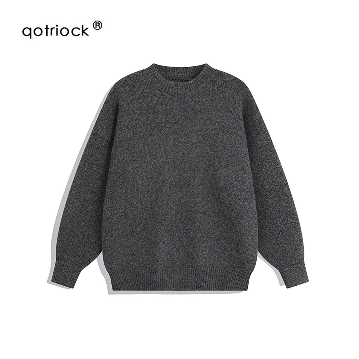 Mens Solid Color Knit Sweater